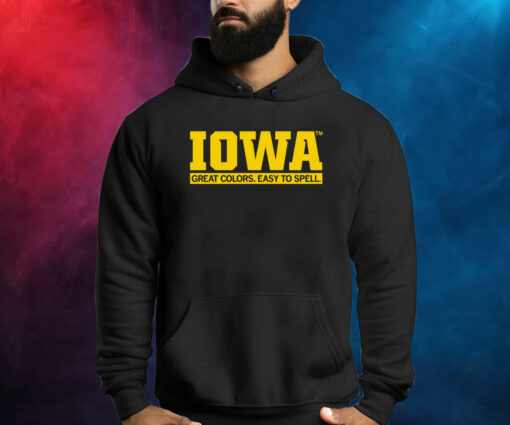 IOWA: GREAT COLORS EASY TO SPELL HOODIE