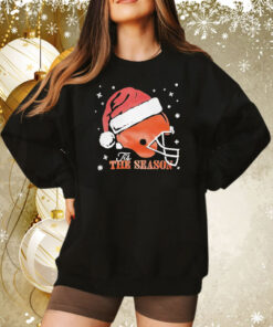 Browns Helmet Santa Hat The Season Christmas T-Shirts Sweatshirt