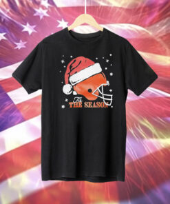 Browns Helmet Santa Hat The Season Christmas T-Shirts Shirt