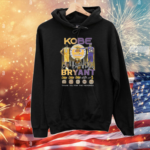 Los Angeles Lakers Champions NBA Finals Kobe Bryant Thank You For The Memories T-Shirts