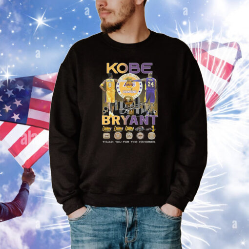Los Angeles Lakers Champions NBA Finals Kobe Bryant Thank You For The Memories Tee Shirts