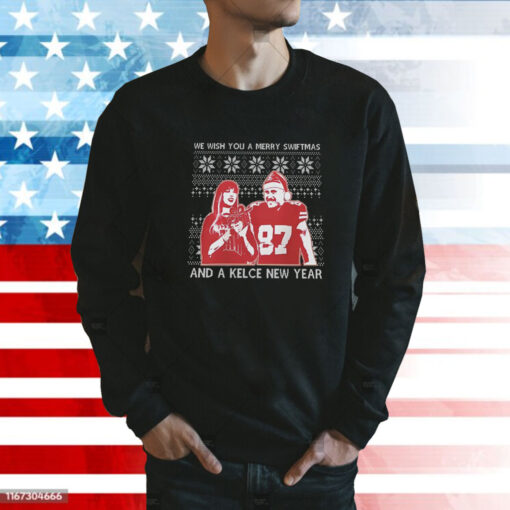 Merry Swiftmas Taylor And Kelce New Year Shirt Hoodie
