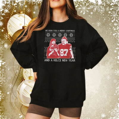 Merry Swiftmas Taylor And Kelce New Year Shirt Sweatshirt