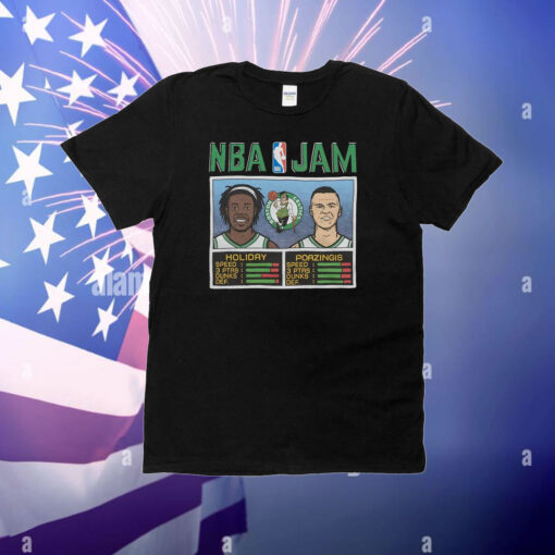Nba Jam Celtics Holiday And Porzingis T-Shirt