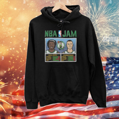 Nba Jam Celtics Holiday And Porzingis T-Shirts