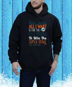 Official Dear Santa All I Want Is For The Miami Dolphins To Win The Super Bowl Sweater