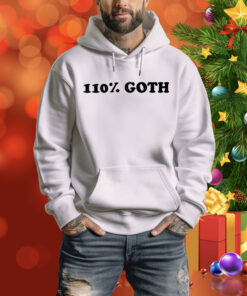 Taliesin Jaffe Wearing 110% Goth Hoodie Shirt
