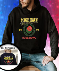 Vintage Michigan Rose Bowl 2024 CFP Semi Flower Hoodie