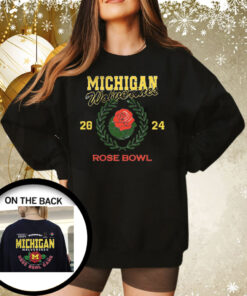Vintage Michigan Rose Bowl 2024 CFP Semi Flower Sweatshirt