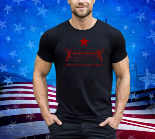 Biden's Border Bloodbath Funny Men Women Support Trump Retro Shirt