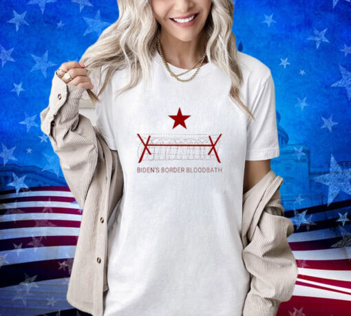Biden's Border Bloodbath Funny Men Women Support Trump T-Shirt