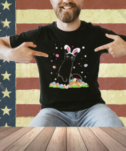Black Cat Easter Day Bunny Eggs Costume Mens Womens Kids T-Shirt