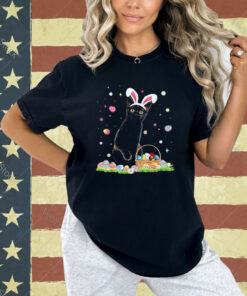 Black Cat Easter Day Bunny Eggs Costume Mens Womens Kids T-Shirt