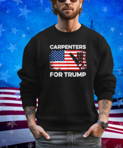 Carpenters For Trump Funny Election 2024 Woodwork Carpentry Shirt