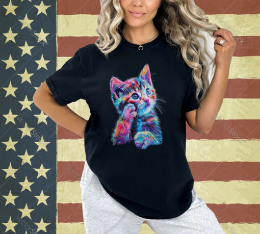 Cute Rainbow Cat for Women's Girls Men Boys - Cat Lovers T-Shirt