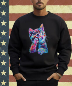 Cute Rainbow Cat for Women's Girls Men Boys - Cat Lovers T-Shirt