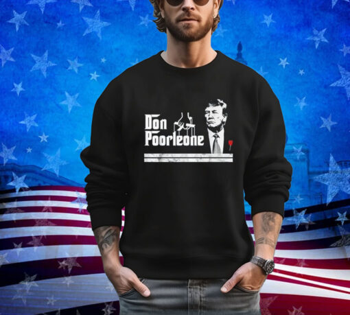 Introducing the Don Poorleone Funny Anti Trump T-Shirt, the perfect way to show your political stance with a touch of humor. This t-shirt is a must-have for anyone who wants to make a statement and stand out from the crowd. Made from high-quality, soft cotton material, this t-shirt is comfortable to wear all day long. The fabric is also durable, ensuring that it will last through multiple washes without losing its shape or color. The classic fit and crew neck design make it suitable for both men and women, making it a versatile addition to any wardrobe. The highlight of this t-shirt is the bold and eye-catching design featuring a caricature of the infamous Don Trump, with the words "Don Poorleone" written in a playful font. This design is sure to turn heads and spark conversations wherever you go. It's the perfect way to express your views on the current political climate in a lighthearted and humorous way. But this t-shirt is not just about making a statement, it also offers practical benefits. The breathable fabric and relaxed fit make it ideal for everyday wear, whether you're running errands, hanging out with friends, or attending a protest. It's also a great conversation starter, allowing you to connect with like-minded individuals and share your views on the current political landscape. In addition to its unique design and practicality, the Don Poorleone Funny Anti Trump T-Shirt also offers great value to the customer. It's affordably priced, making it accessible to everyone who wants to make a statement without breaking the bank. It also makes a great gift for friends and family who share your political views. So why settle for a plain, boring t-shirt when you can make a statement with the Don Poorleone Funny Anti Trump T-Shirt? Order yours today and join the movement of individuals who are using fashion to express their political beliefs in a fun and creative way. Stand out, make a statement, and spread some laughter with this must-have t-shirt.