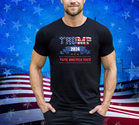 Donald Trump 2024 Take America Back American Flag Patriotic Premium T-Shirt