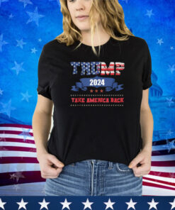 Donald Trump 2024 Take America Back American Flag Patriotic Premium T-Shirt