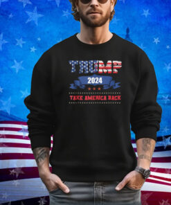 Donald Trump 2024 Take America Back American Flag Patriotic Premium T-Shirt