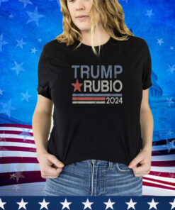 Retro Trump Rubio 2024 Stripes Vintage Distressed Shirt
