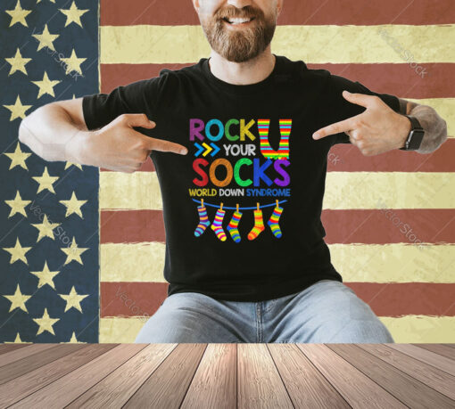 Rock Your Socks Down Syndrome Awareness Teachers Women Kids T-Shirt