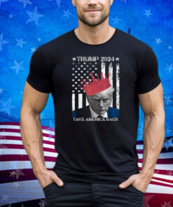 Trump 2024 Take America Back American Flag Patriotic Vintage Shirt