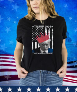 Trump 2024 Take America Back American Flag Patriotic Vintage Shirt