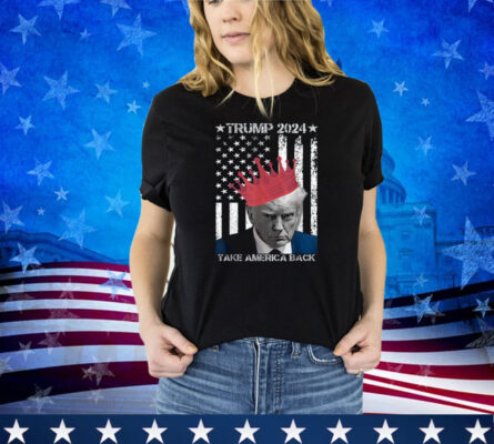 Trump 2024 Take America Back American Flag Patriotic Vintage Shirt