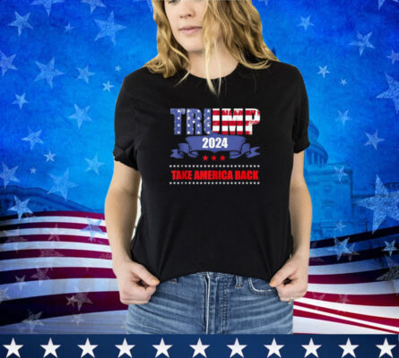  Trump 2024 Take America Back Vintage 4th July American Flag Shirt