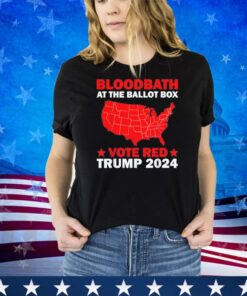 Trump Bloodbath At The Ballot Box, Retro Style 2024 Vote Red Shirt