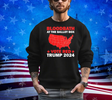 Trump Bloodbath At The Ballot Box, Retro Style 2024 Vote Red Shirt