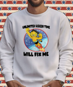 Garfield unlimited screen time will fix me Tee Shirt