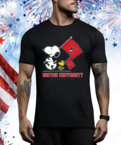 Snoopy Boston University Road To Oklahoma City flag Tee Shirt