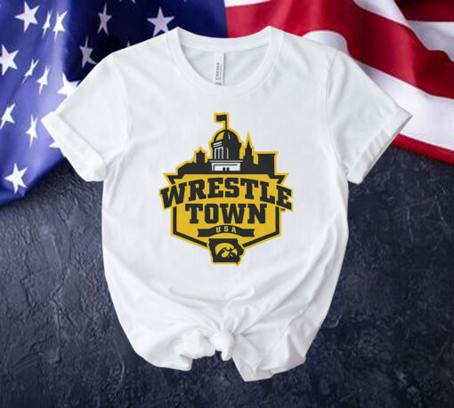University Of Iowa Wrestle Town USA Tee Shirt