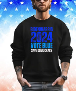 Biden Harris 2024 vote blue save democracy T-Shirt