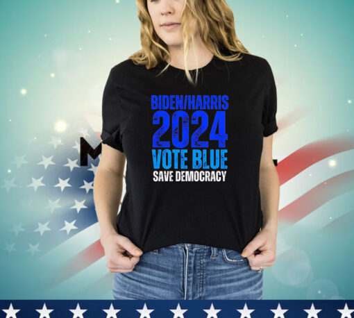 Biden Harris 2024 vote blue save democracy T-Shirt
