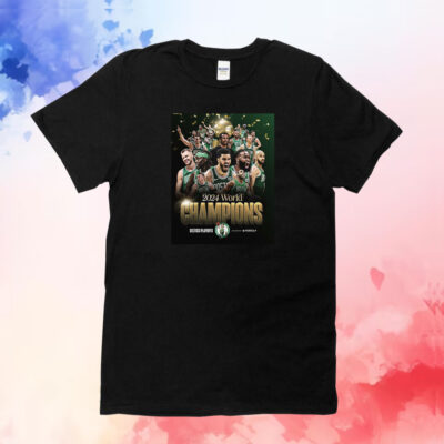 Boston Celtics 2024 World Champions Poster Tee Shirt