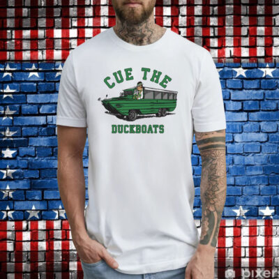 Cue The Duckboats Boston Champions Tee Shirt