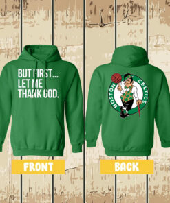 Joe Mazzulla Celtics But First Let Me Thank God T-Shirt