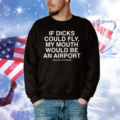 Official If dicks could fly my mouth would be an airport 2024 T-Shirt