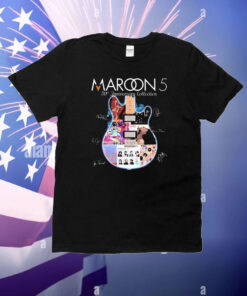 Official Maroon 5 Pop Band 30th Anniversary Collection Signatures Musicians T-Shirt
