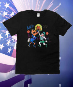 Official Mavericks vs Celtics Match Up NBA Final 2024 Mascot Basketball Painting T-Shirt