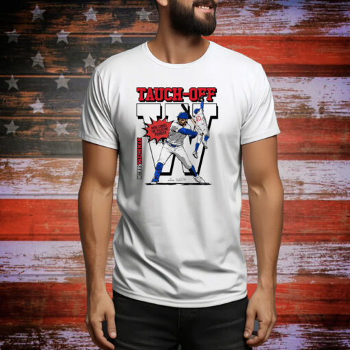 Official Mike Tauchman Chicago Cubs Tauch-Off Here Comes The Palatine Pounder Tee Shirt