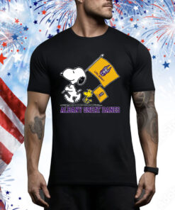 Snoopy Albany Great Danes Road To Oklahoma City Flag Tee Shirt