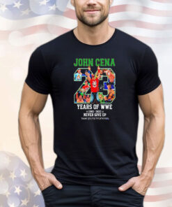 John Cena 23 Years Of WWE 2002-2025 never give up thank you for the memories T-Shirt