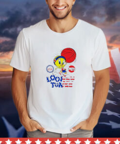 Team Usa Tweety Looney Tunes Usa Flag Tee Shirt