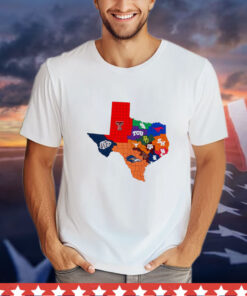 Texas College Football Teams Map T-Shirt