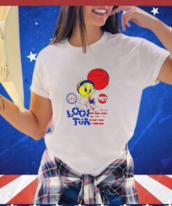 Team Usa Tweety Looney Tunes Usa Flag Tee Shirt