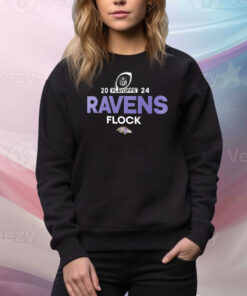 Baltimore Ravens flock 2024 NFL Playoffs Tee Shirt